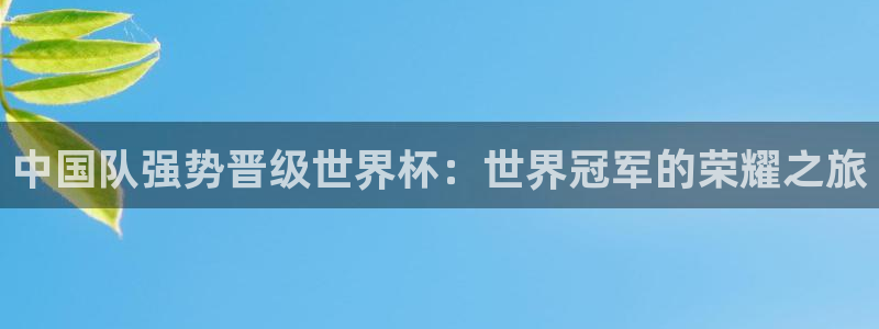 2026世界杯赛程表完整版:中国队强势晋级世界杯:世界冠军的荣耀之旅